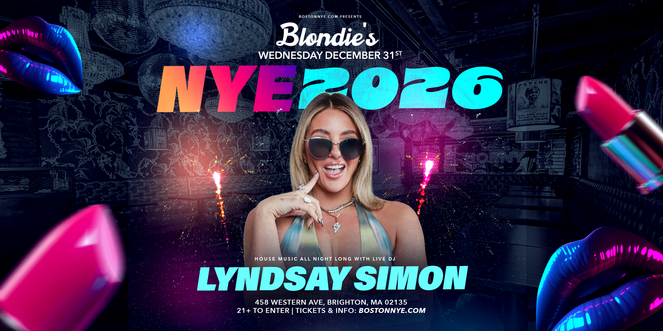 NYE at Blondie’s w/ Lyndsay Simon 💋