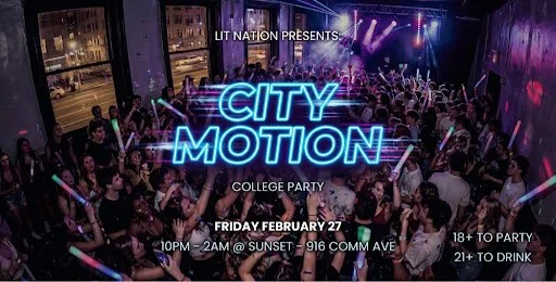 Lit Nation: City Motion College Party (18+) [30% OFF]