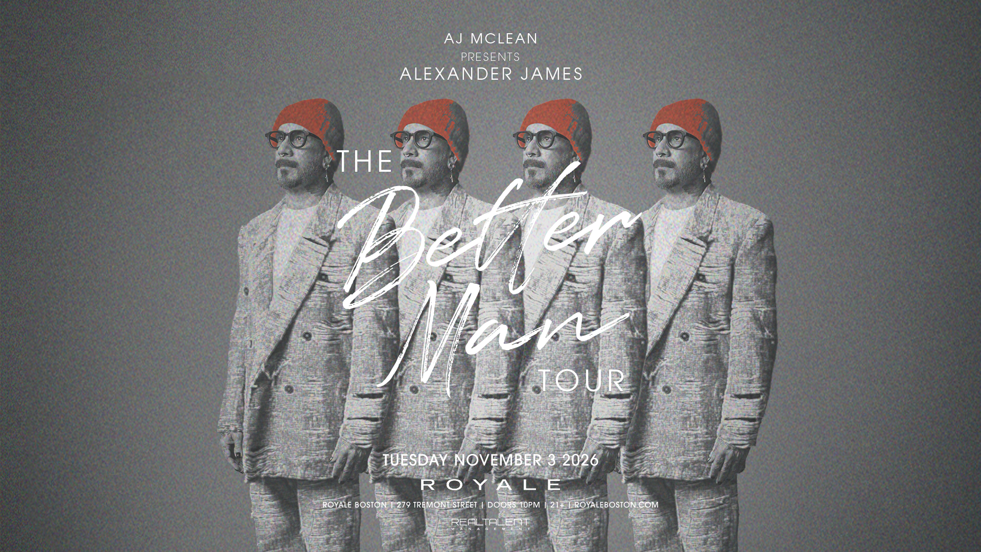 Alexander James: The Better Man Tour (AJ McLean)