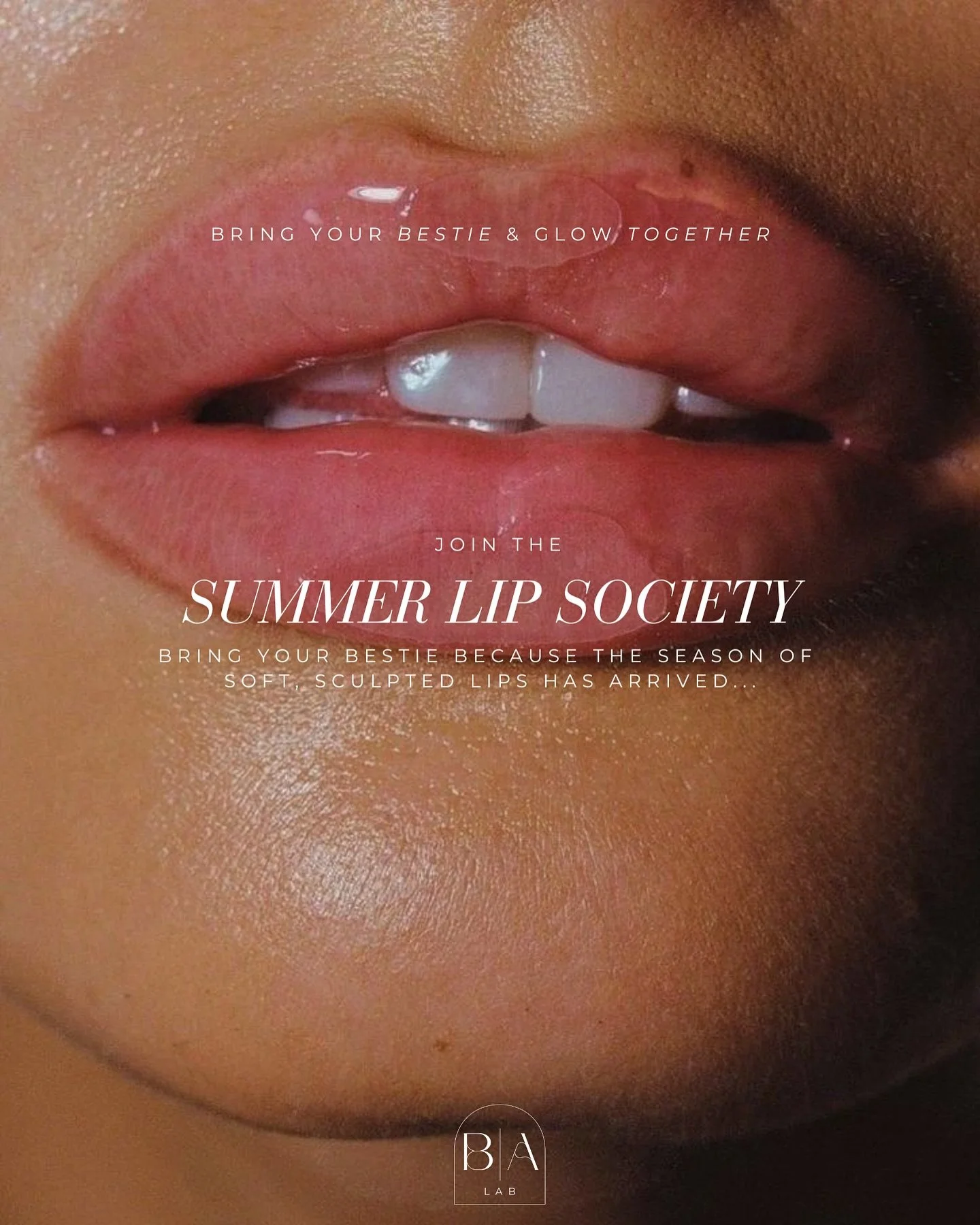 Join the Summer Lip Society👄

An exclusive invitation to elevate your pout with your bestie✨ 

When you both book your lip filler appointments together, enjoy MAJOR discounts on your filler + lip flip duo. Payment Plans available through AfterPay, K