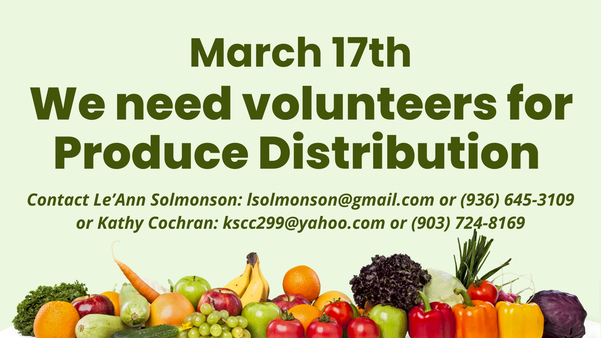 March Food Distribution