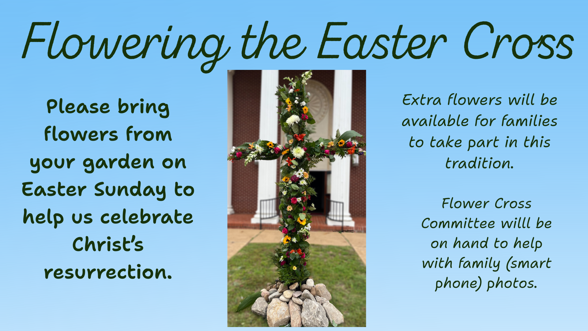 Flowering the Easter Cross