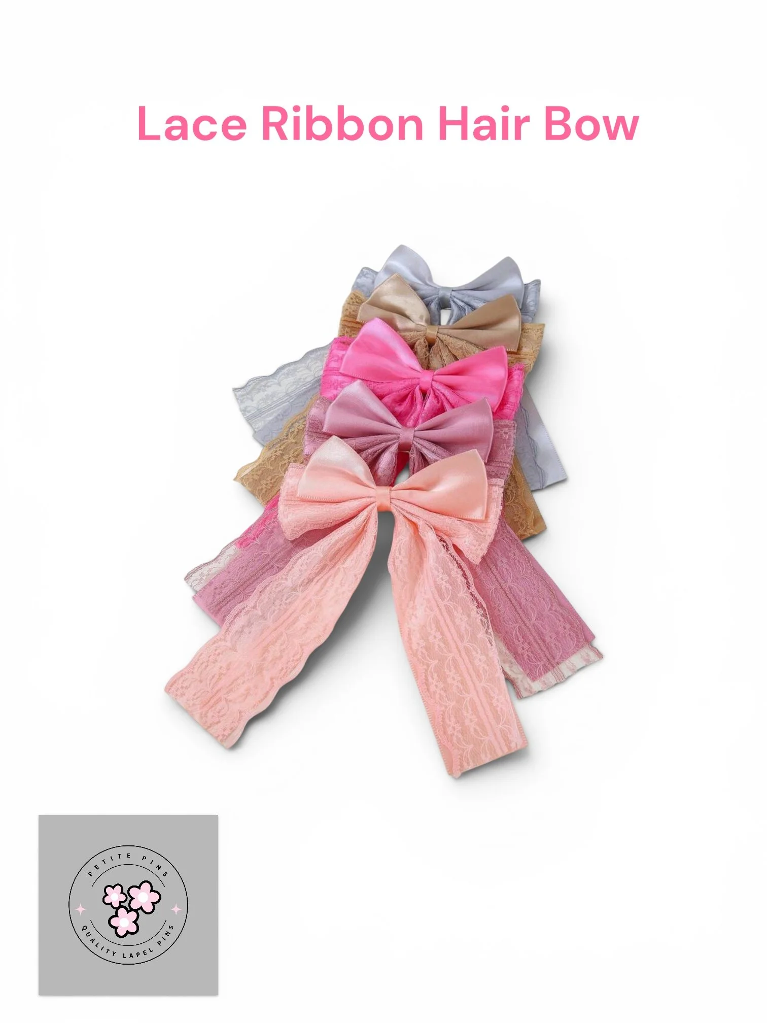 Lace Ribbon Hair Bows