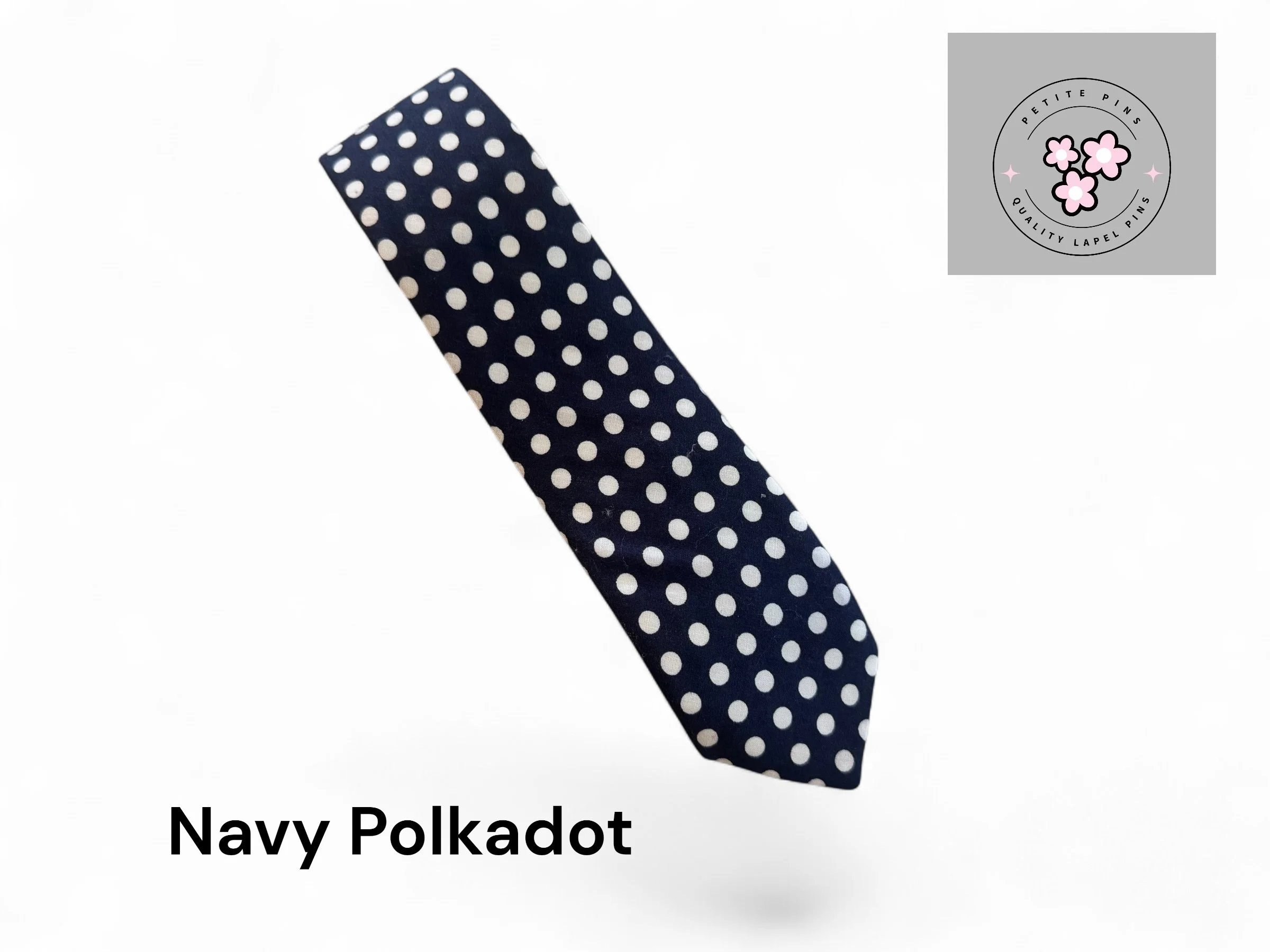 Navy & White Polka Dot Tie