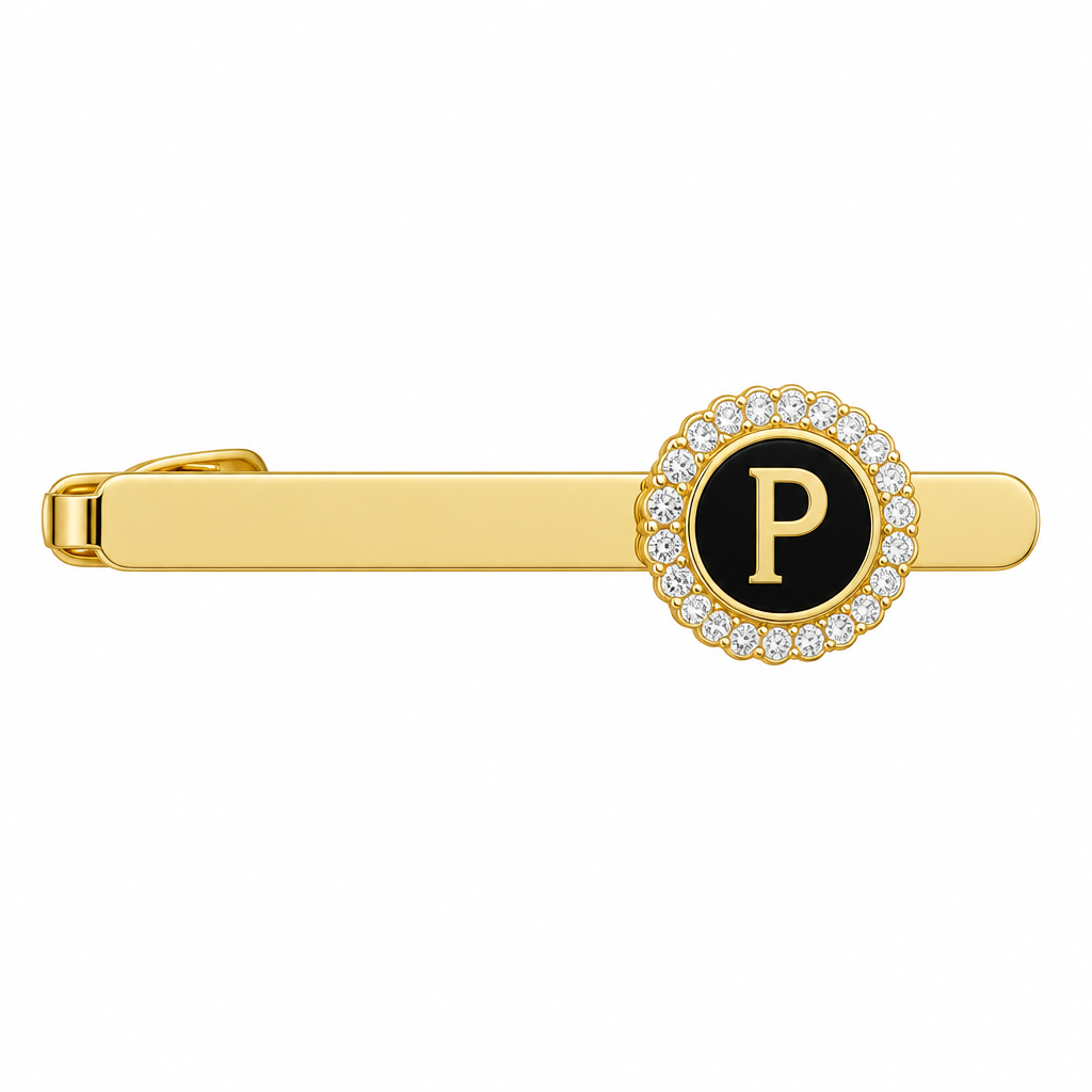 Initial Tie Clip Lapel