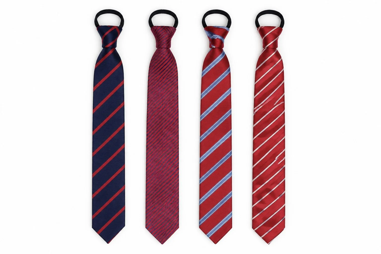 Red Navy & White Pattern Ties