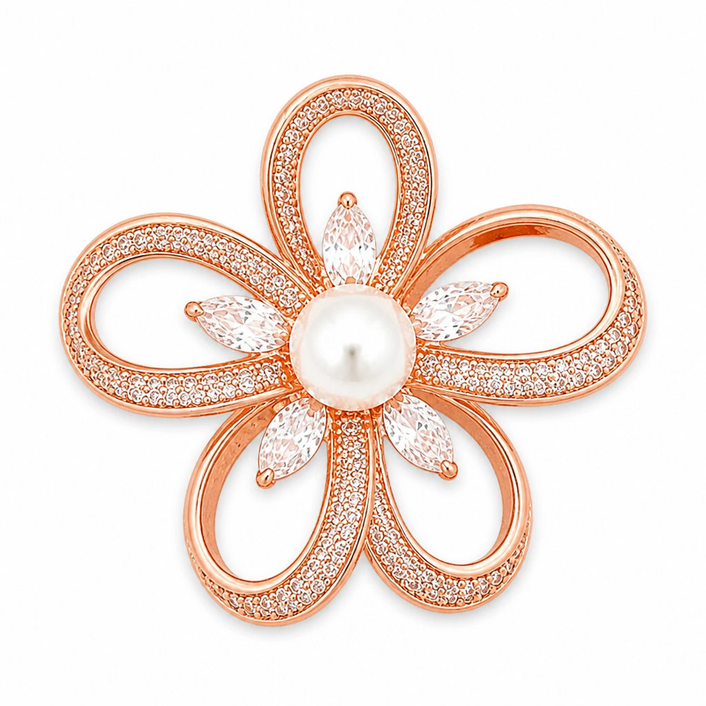 Flower Pearl Brooch