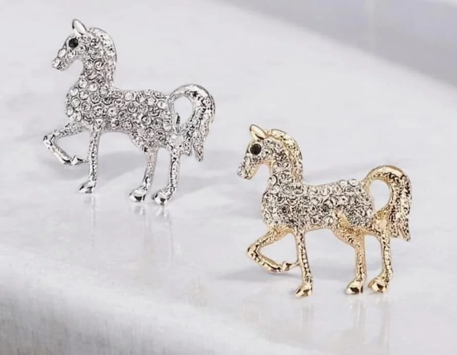 Horse Diamante Brooch