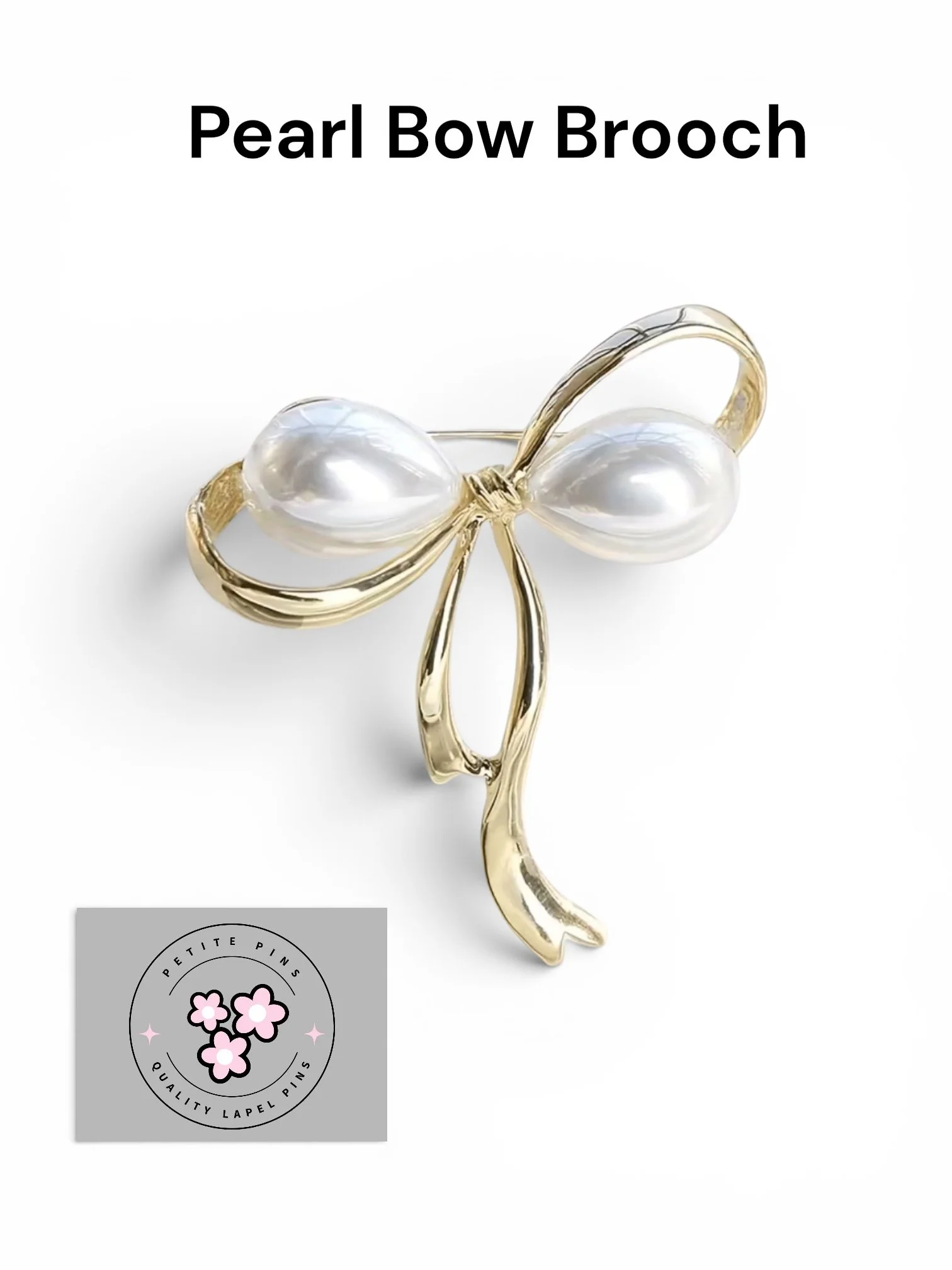 Pearl Bow Brooch