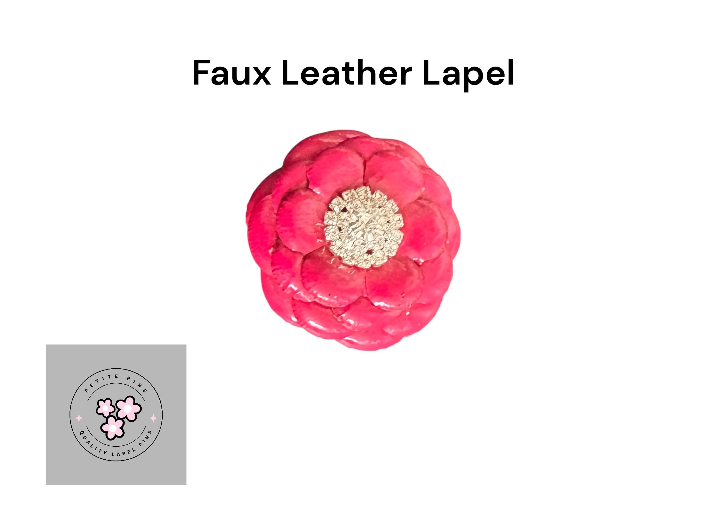 Faux Leather Lapel