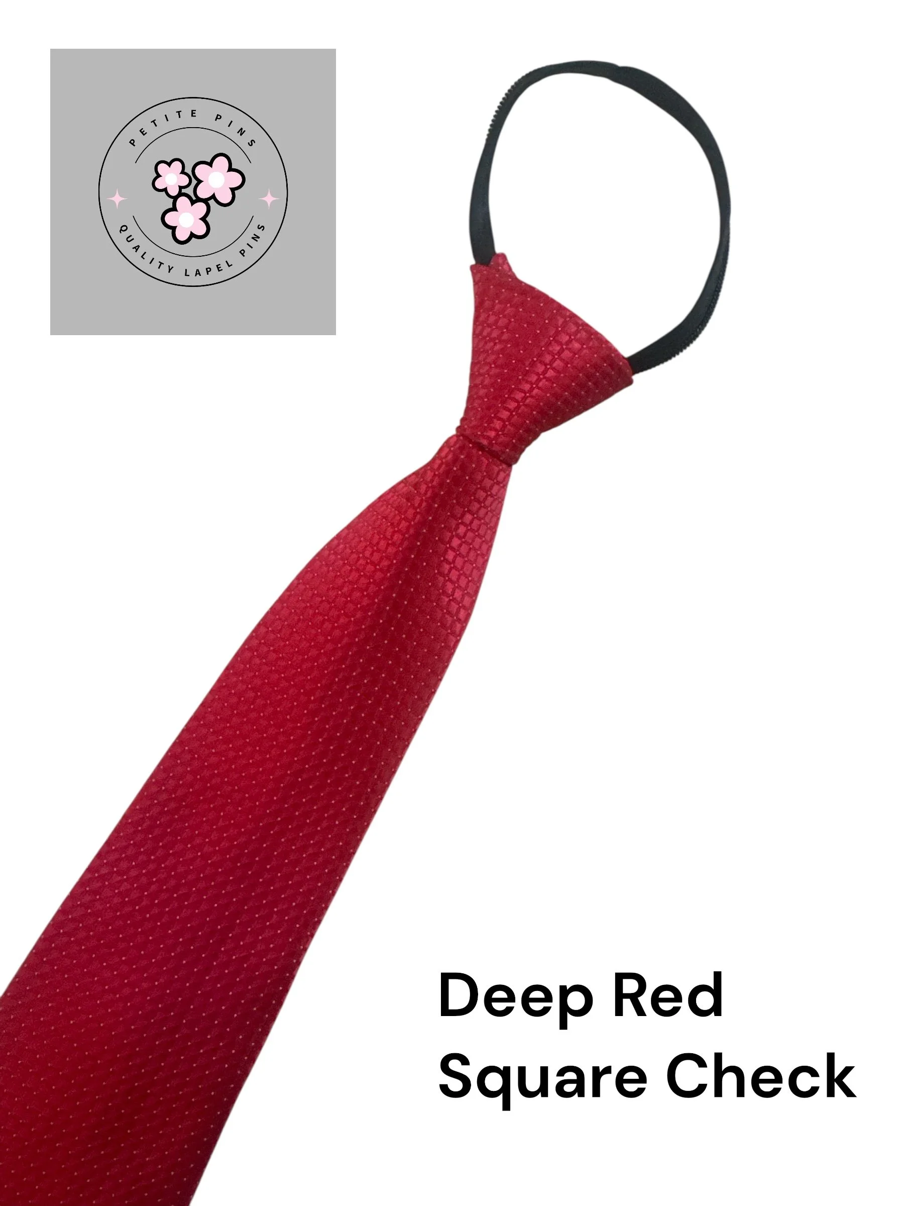 Deep Red Zipper Tie