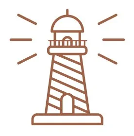 graphic image of a lighthouse