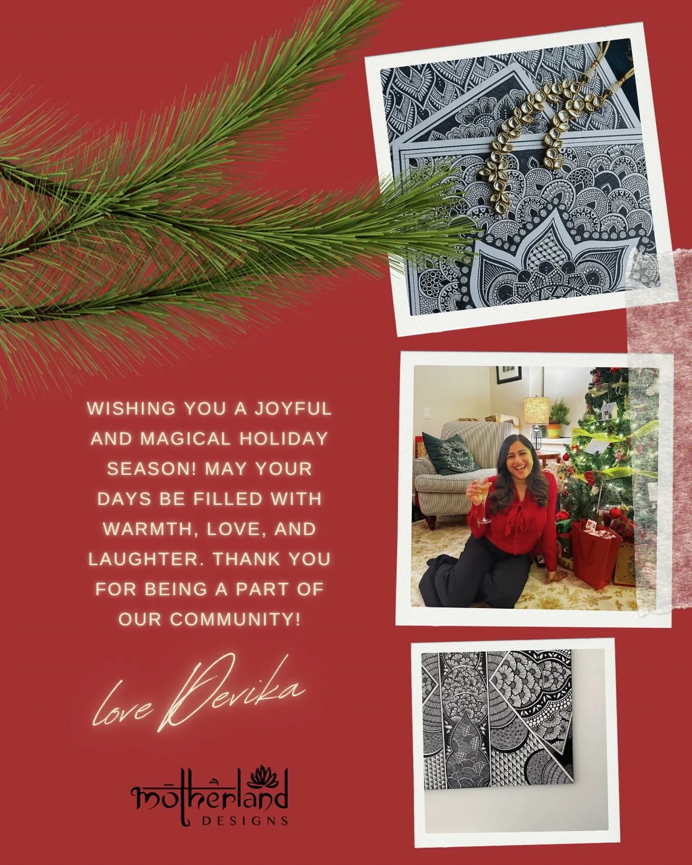 This season, I&rsquo;ve been thinking about home &mdash; the kind you build slowly, through story and memory. Motherland Designs began as something deeply personal, and this year it grew because of you.

Whether you&rsquo;ve purchased a piece, shared