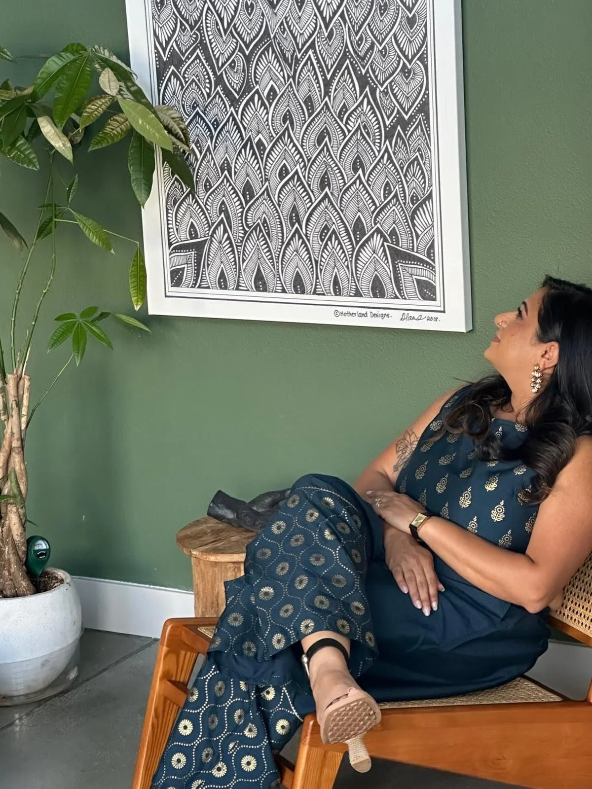 Behind the scenes of Ekta &mdash; my very first collection. Drawn entirely by hand. In black and white. One line at a time.

Ekta means unity &mdash; of culture, memory, patience, and becoming. This shoot was less about perfection and more about pres