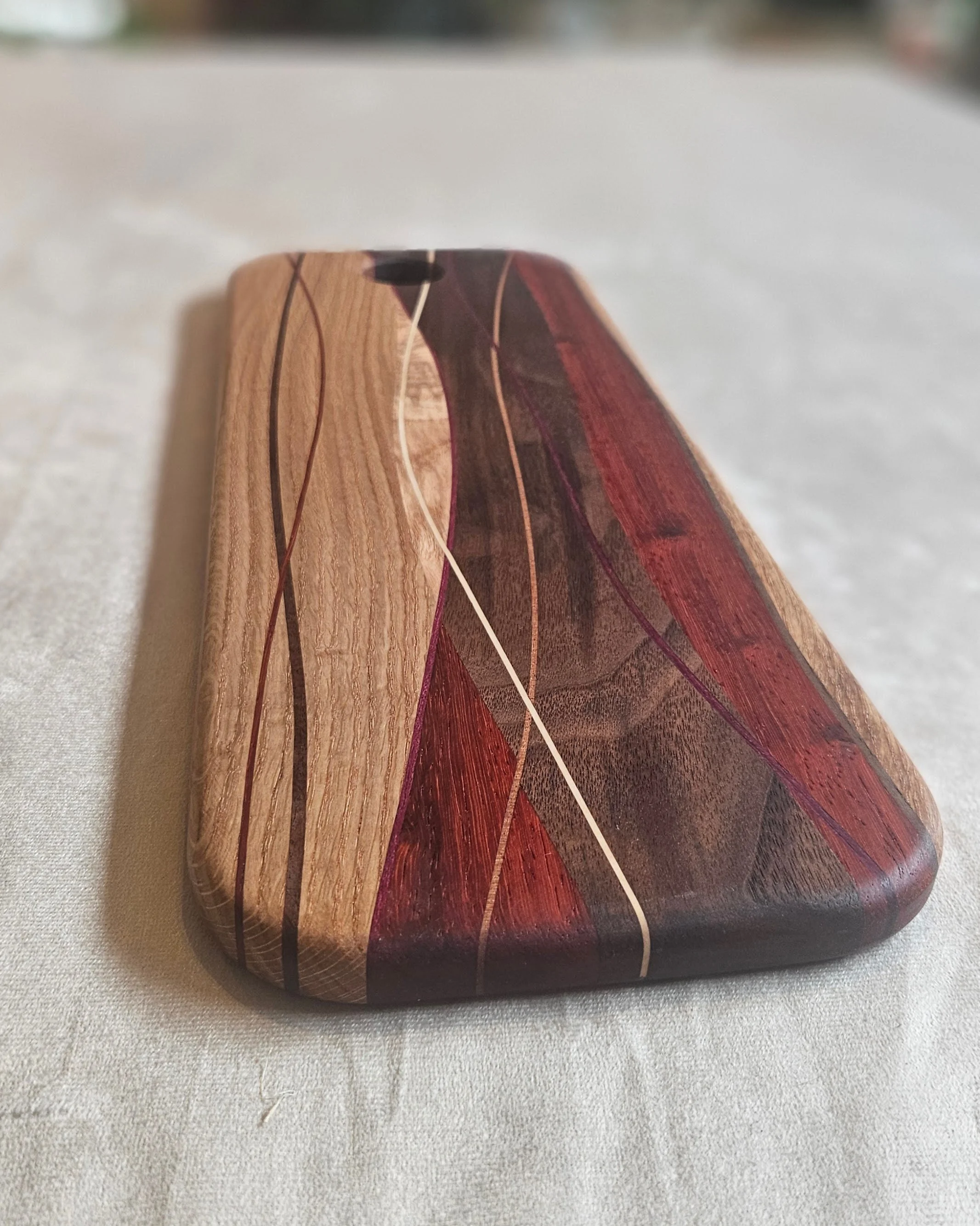 Modern Curved Inlay Serving Board