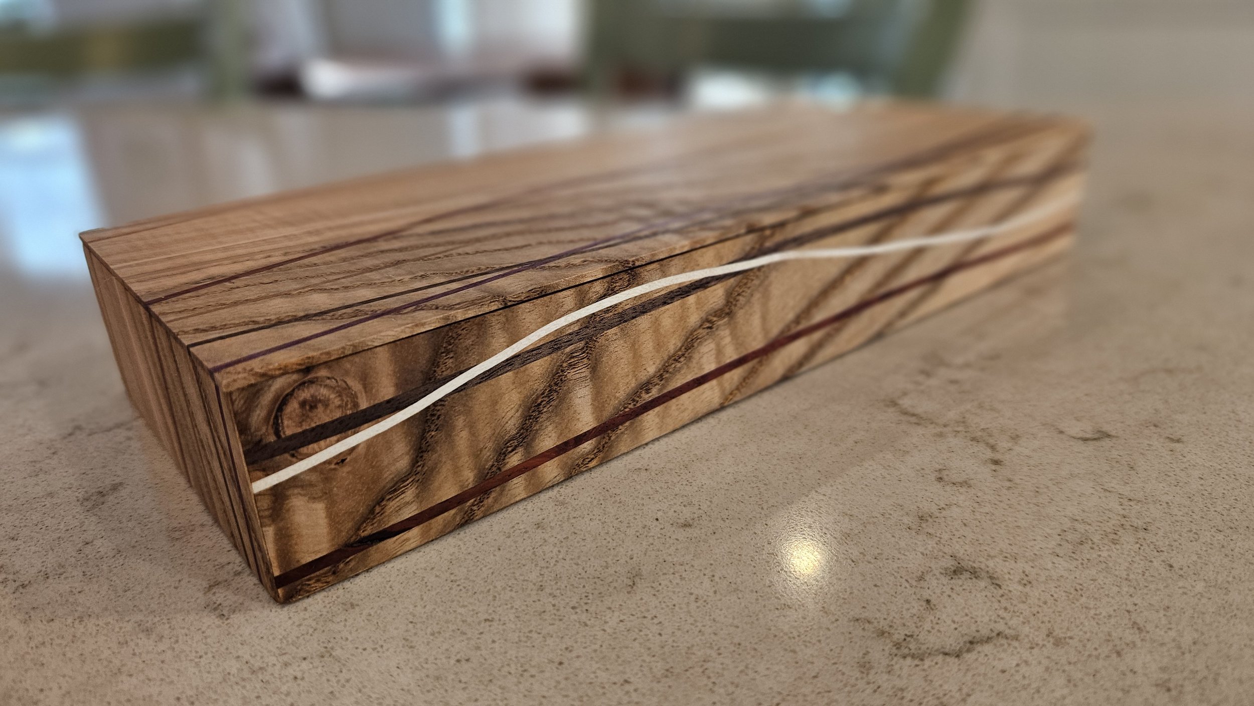 Curved Inlay Box - Ash