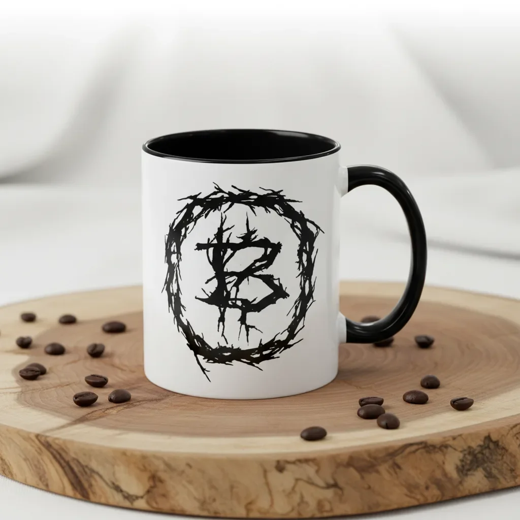 An 11oz black novelty mug for those stacking sats religiously