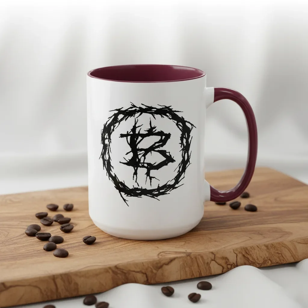 This 15oz maroon coffee mug for men ready for hyperbitcoinization