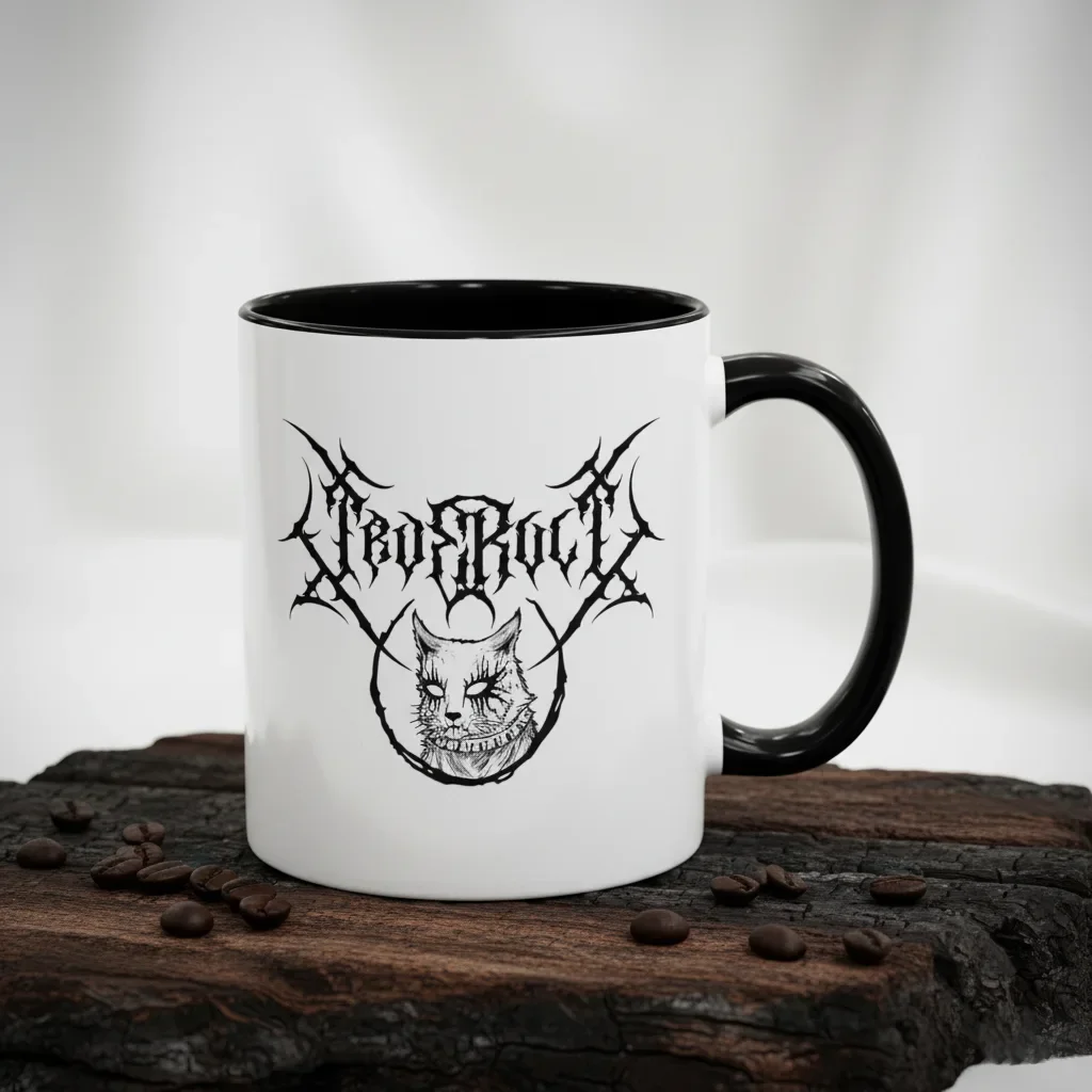These fun mugs come in 11oz black for trve kvlt warriors