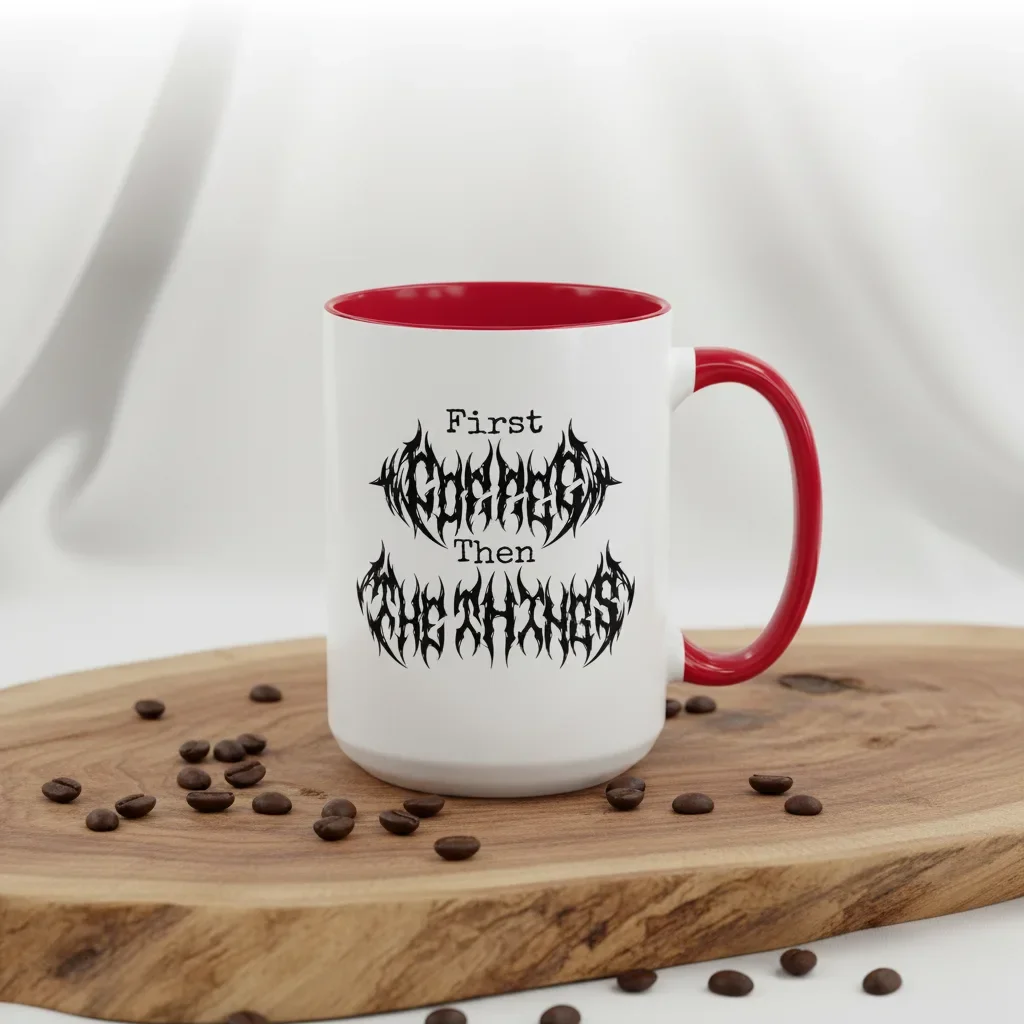 This 15oz red silly mug of pure tranquility