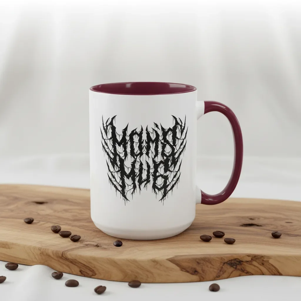 This 15oz maroon coffee mugs for women guarding brew