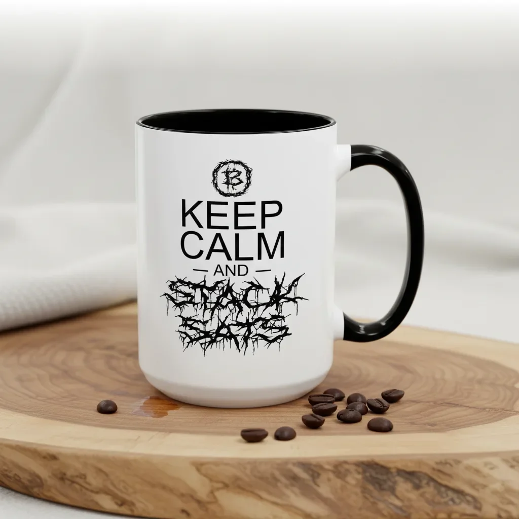 Maximum conviction in this 15oz black stack sats coffee mug