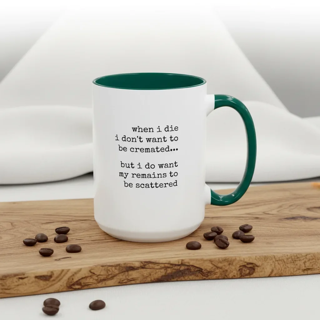 The 15oz light green unusual mug for final planners