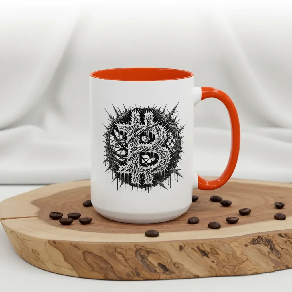 15oz orange coffee mug for men crushing limits