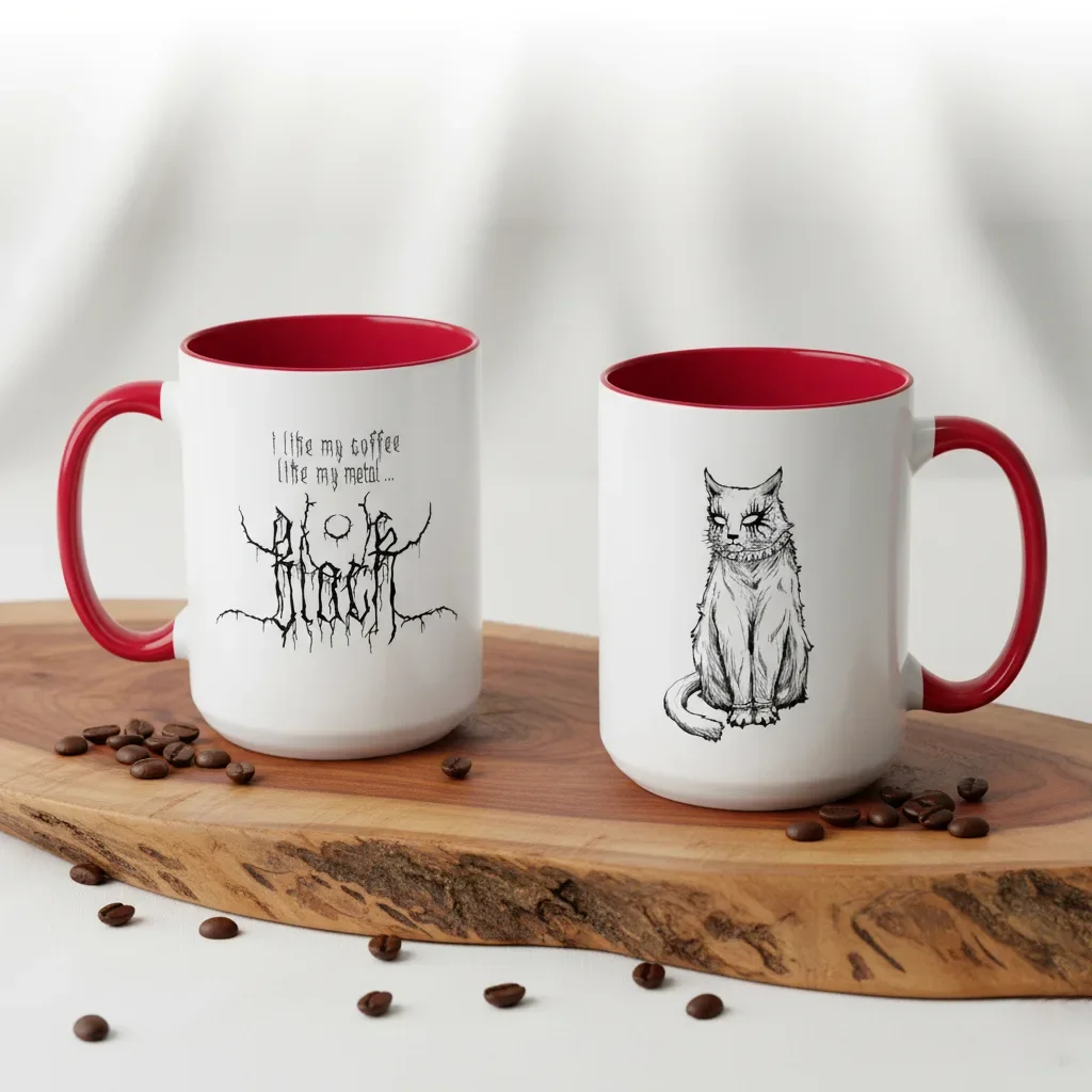 This 15oz red dark roast enthusiasts mug spreading brutality