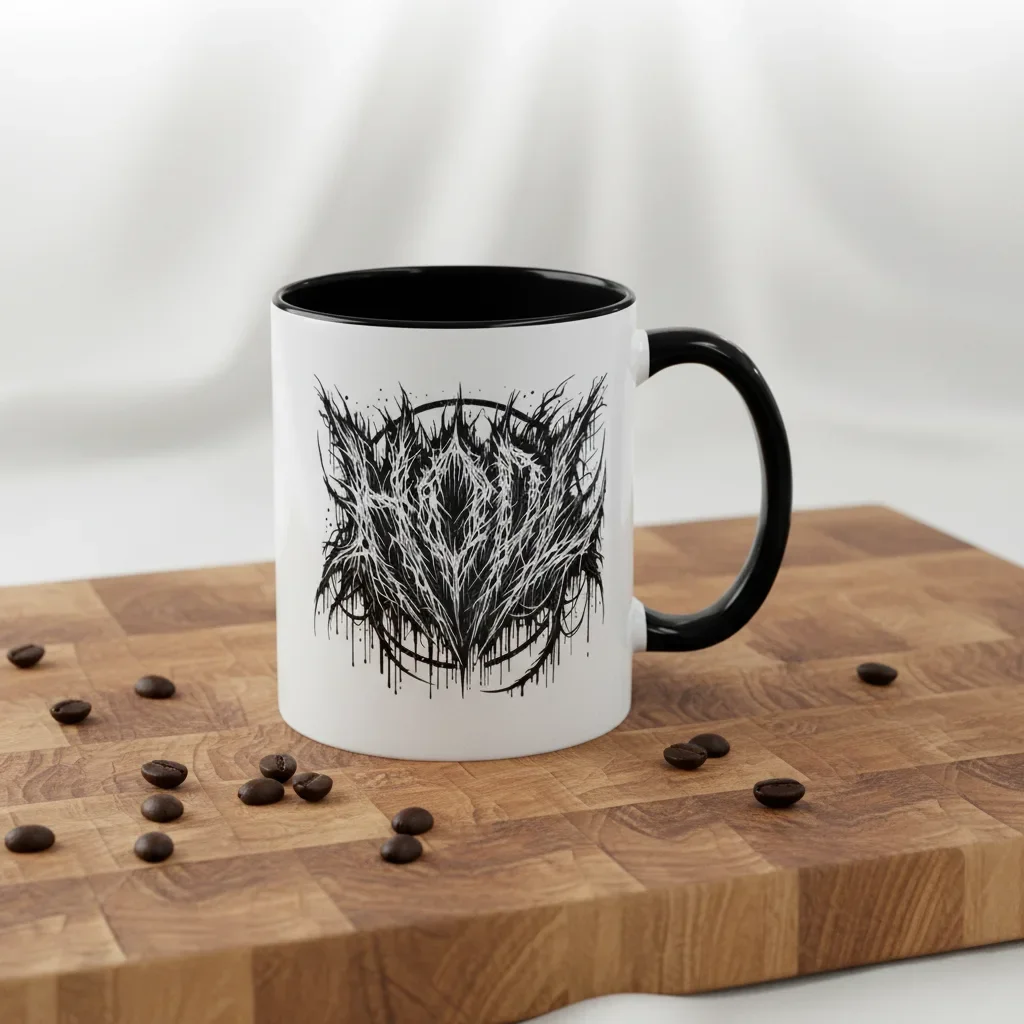 An 11oz black cool coffee mug for diamond-handed champions