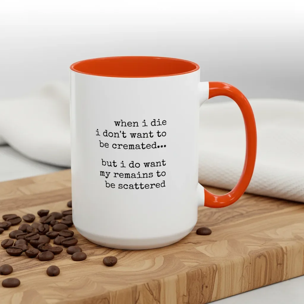 These 15oz orange unusual coffee mugs defying norms