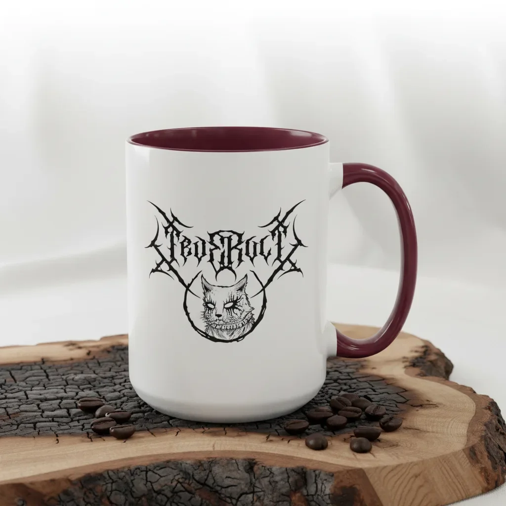 This 15oz maroon fun mug for nocturnal souls