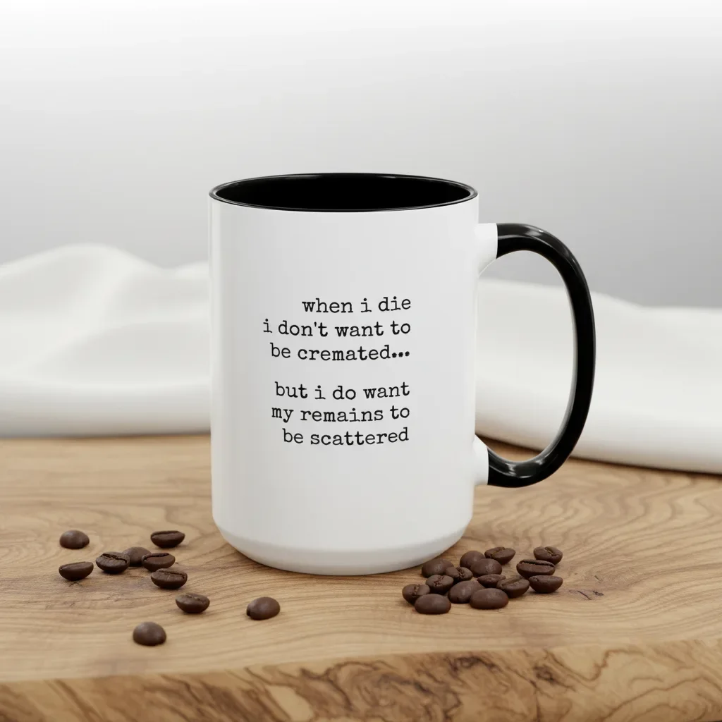 Maximum darkness in this 15oz black unusual mug
