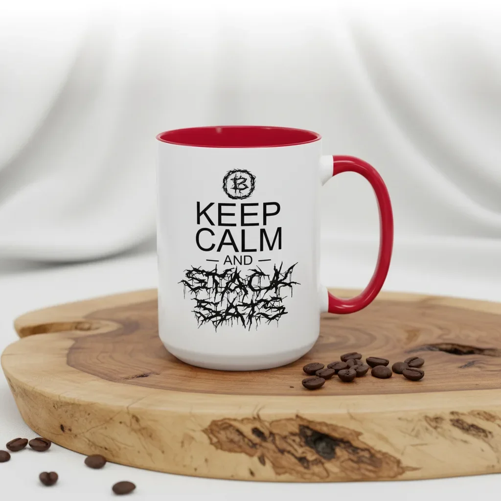 This 15oz red bitcoin mug of pure rebellion