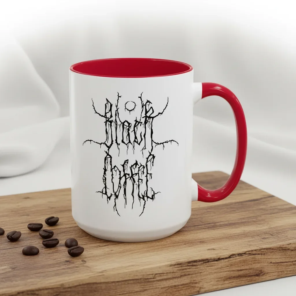 This 15oz red unique coffee mug of pure strength