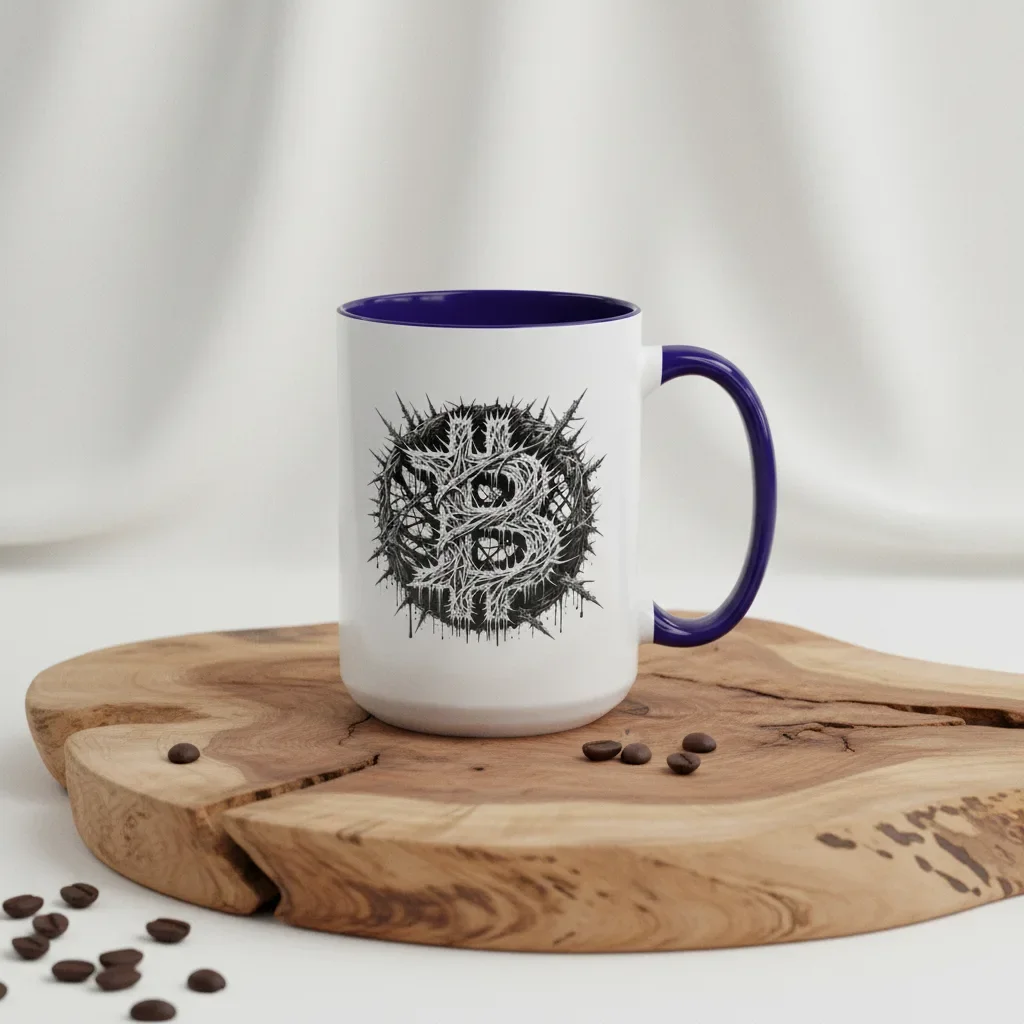 15oz blue bitcoin mug defying norms
