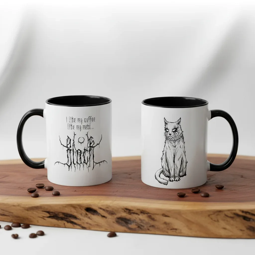 These funny mug come in 11oz black for trve metal purists