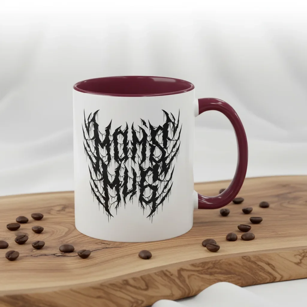 An 11oz maroon mothers day coffee mugs of pure dominion