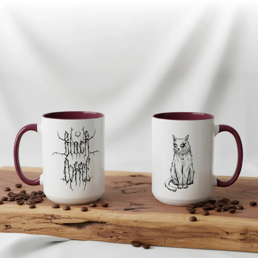 A black coffee mugs championing strength