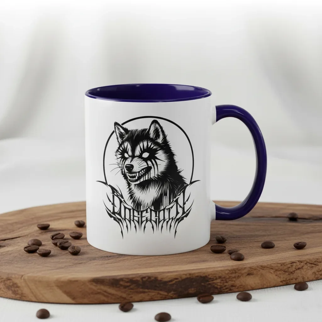 This 11oz blue crypto coffee mugs fuel your Doge addiction