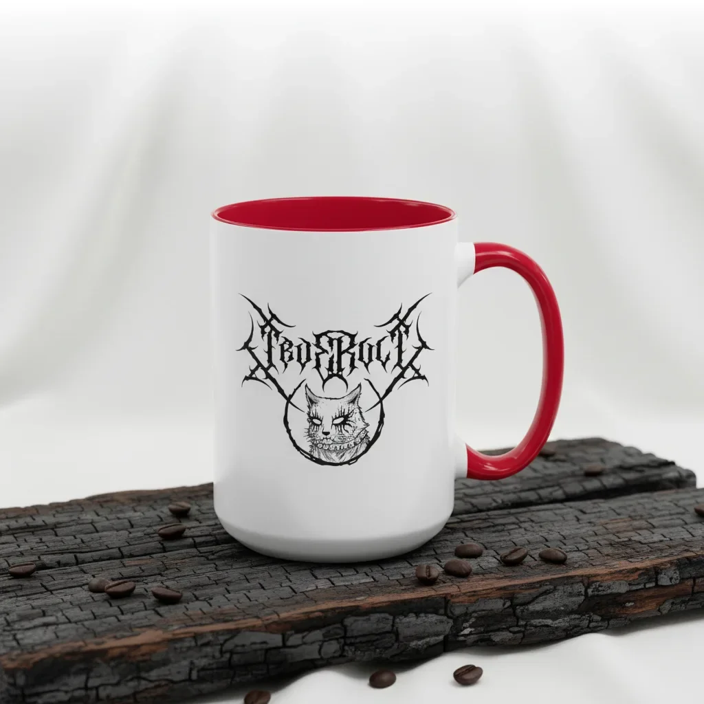 This 15oz red goth mug of pure rebellion