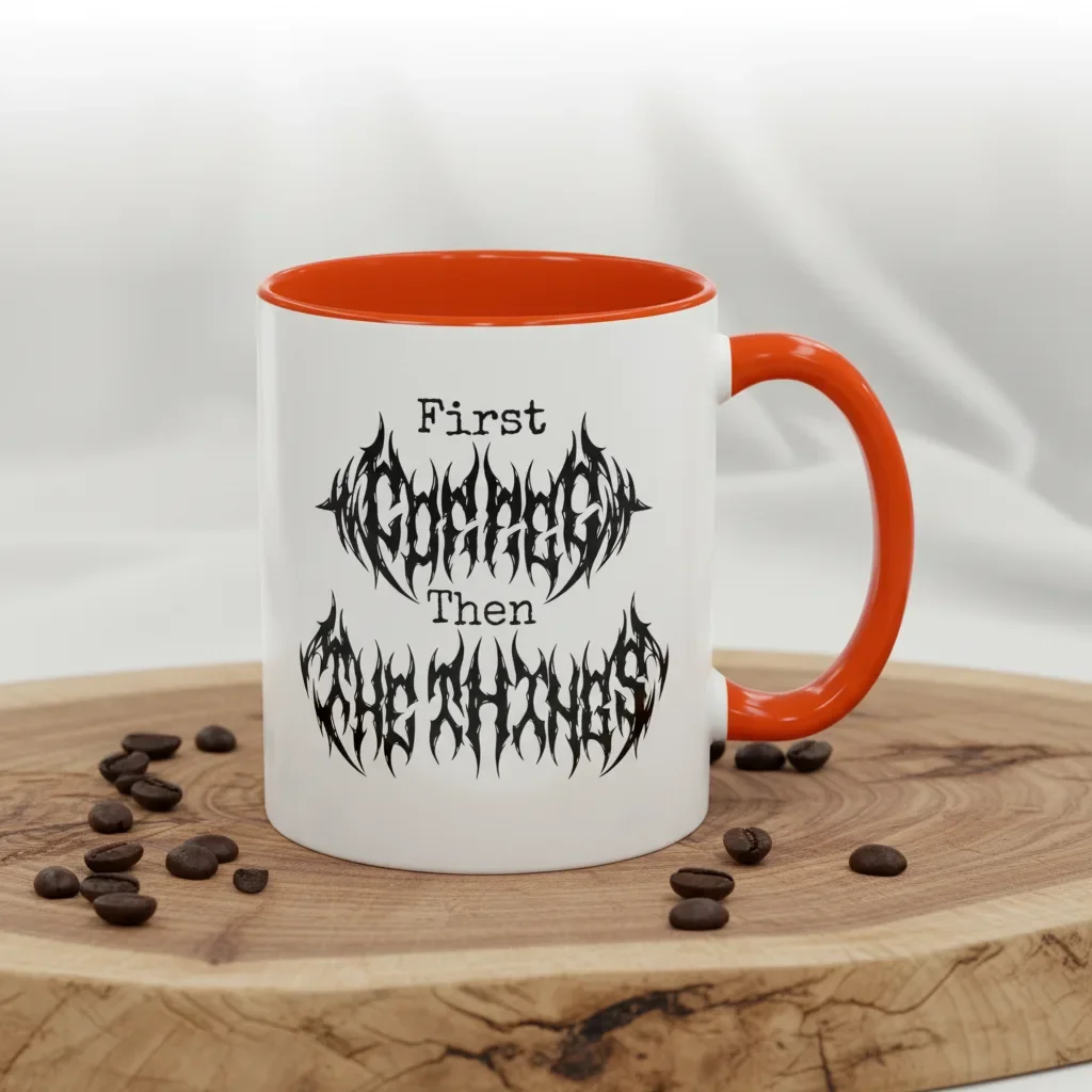 This 11oz orange inspirational coffee mug spreading truth