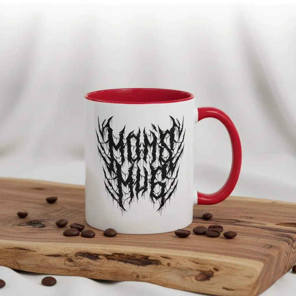 An 11oz red unique coffee mugs for her guarding sacred brew