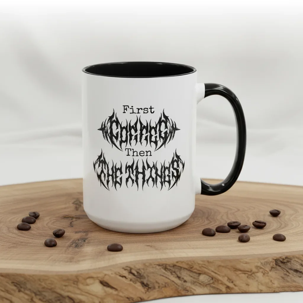 Maximum calm in this 15oz black silly mugs
