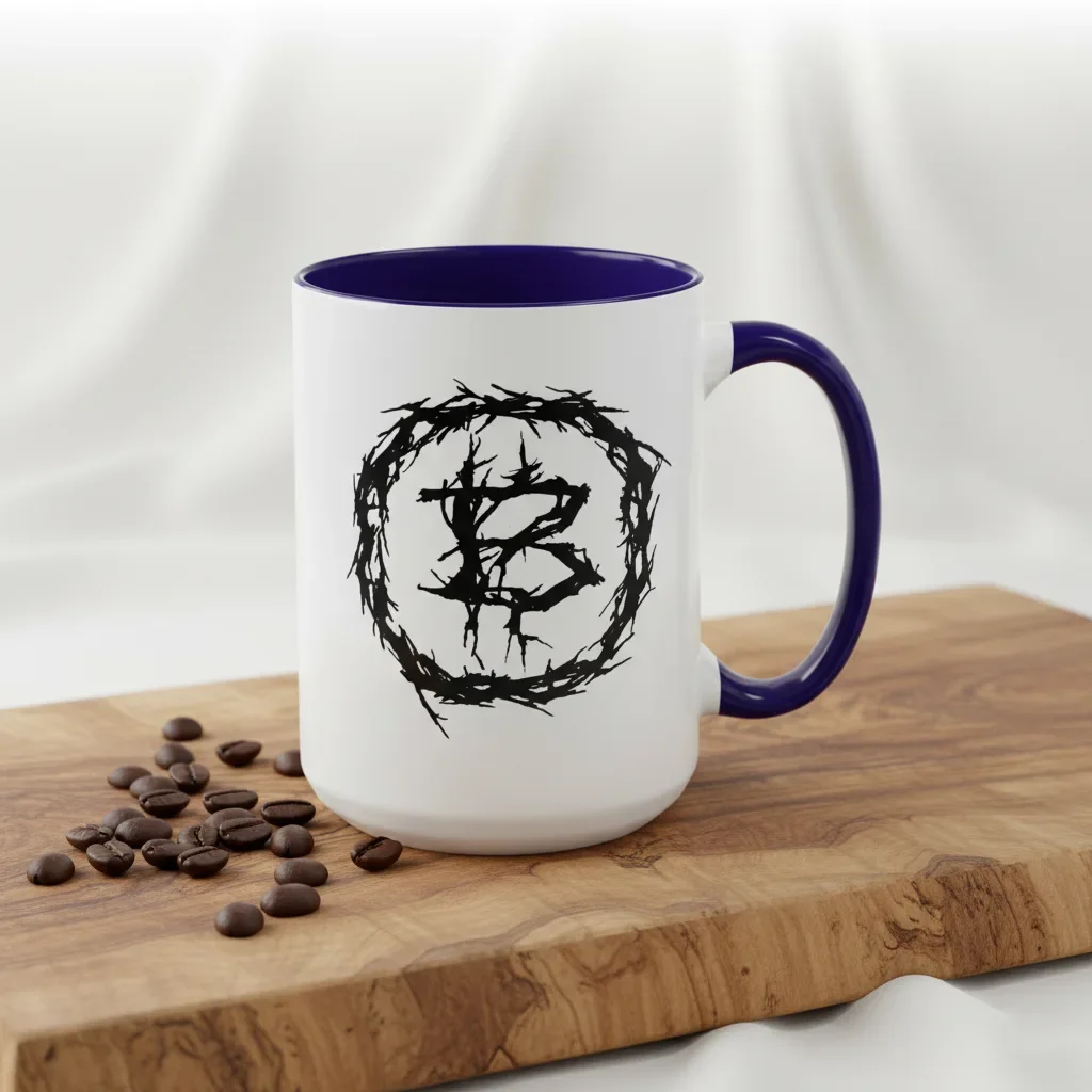 A 15oz blue novelty mug built for Reddit warfare
