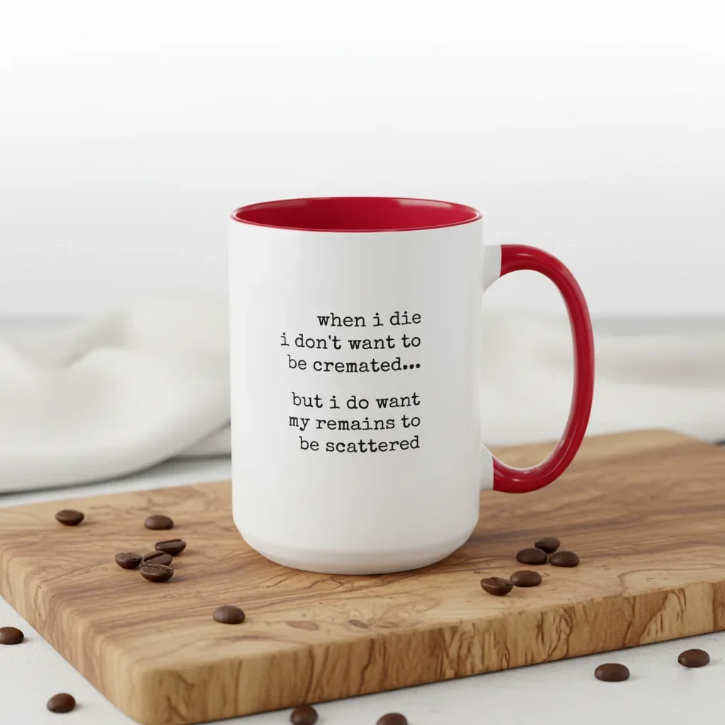 This 15oz red creepy coffee mug of pure rebellion