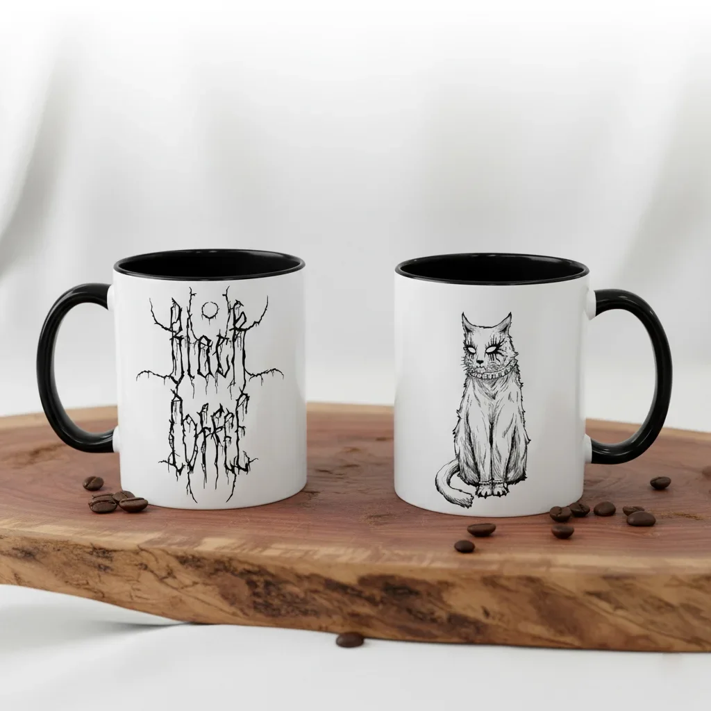 Your metal coffee mug spreads morning darkness