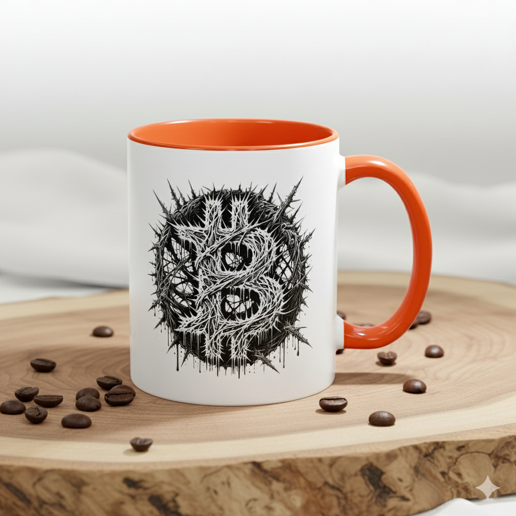11oz orange coffee mug for men fueling trades