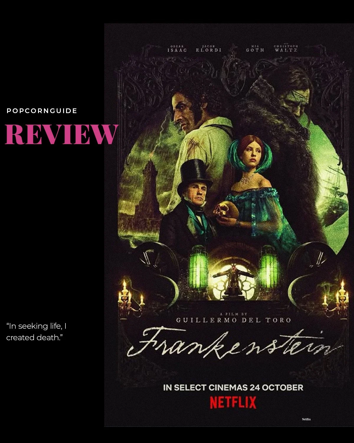 ⚡🎬Eine visuelle Versuchung ohne Herzschlag:

Guillermo del Toro bleibt ein Architekt des Fantastischen. Kaum jemand versteht es so meisterhaft, uns in Welten zu entf&uuml;hren, die atmen, leuchten und leben &ndash; voller Liebe zum Detail, mit Sets,