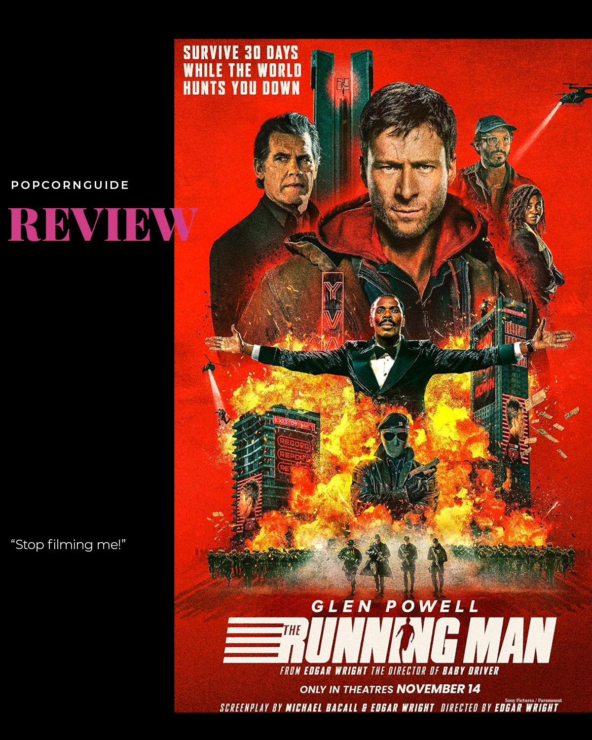 Filmkritik zu THE RUNNING MAN 2025 👟🎬
Edgar Wrights The Running Man ist ein Film, mit dem man auf den ersten Blick nichts falsch machen kann. Er liefert genau das, was ein gro&szlig; angelegter Sci-Fi-Actioner 2025 liefern soll &ndash; Hochglanzbil